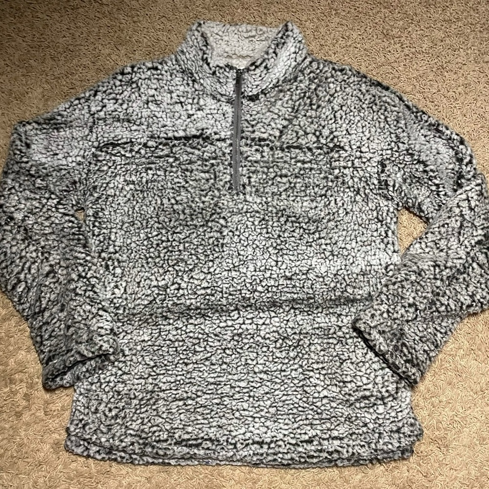 Altar’d State Women’s Fluffy 1/4 Zip Pullover Jacket Size Small